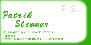 patrik slemmer business card